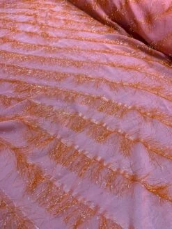 J Mendel Diagonal Lurex-Fringed Novelty - Coral 12 J Mendel Diagonal Lurex-Fringed Novelty - Coral -Fabrics And Fabrics Store 7529 2