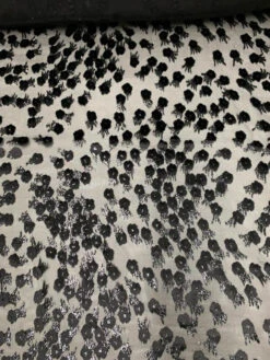 French Polka Dot Floral Metallic Burnout Velvet - Black 12 French Polka Dot Floral Metallic Burnout Velvet - Black -Fabrics And Fabrics Store 7626 1