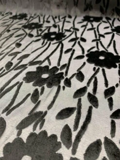 Floral Vines Burnout Velvet - Black -Fabrics And Fabrics Store 7641 3
