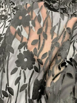 Floral Vines Burnout Velvet - Black -Fabrics And Fabrics Store 7641 4