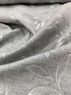 Woven Floral Burnout-Like Wool Suiting - Light Grey / White -Fabrics And Fabrics Store 7674 5