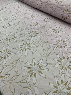 Woven Floral Burnout-Like Wool Suiting - Lavender / Tan -Fabrics And Fabrics Store 7675 2