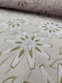 Woven Floral Burnout-Like Wool Suiting - Lavender / Tan -Fabrics And Fabrics Store 7675 3