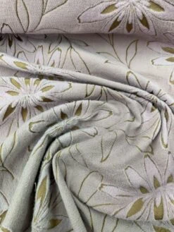 Woven Floral Burnout-Like Wool Suiting - Lavender / Tan -Fabrics And Fabrics Store 7675 5