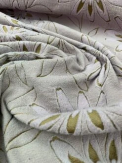 Woven Floral Burnout-Like Wool Suiting - Lavender / Tan -Fabrics And Fabrics Store 7675 6