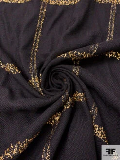 Oversized Windowpane Lurex Wool Tweed Suiting - Black / Gold -Fabrics And Fabrics Store 7682 2 e8a795b0 6d21 4fd5 a5b5 b0a4d02a8a91