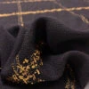 Oversized Windowpane Lurex Wool Tweed Suiting - Black / Gold 1 Oversized Windowpane Lurex Wool Tweed Suiting - Black / Gold -Fabrics And Fabrics Store 7682 8