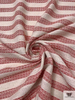 Woven Striped Metallic Tweed - Red / White / Gold -Fabrics And Fabrics Store 7694 1 c54ae2ee 3826 4df5 b08d 2a7c3aa41373