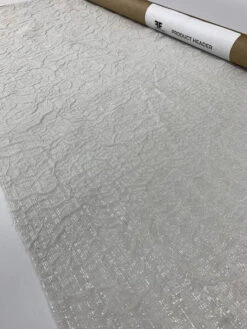 Textured Floral Light Weight Brocade With Lurex - Light Grey / Silver -Fabrics And Fabrics Store 7727 3