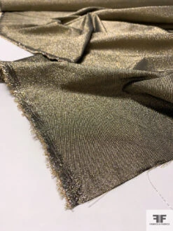 Diagonal Twill Weave Metallic Lamé - Gold / Silver / Black
