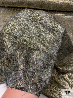 Novelty Matelassé Animal Pattern Lamé - Gold / Grey / Black