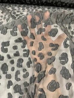 Irregular Shapes Fil Coupé Novelty Organza - Black -Fabrics And Fabrics Store 7900 3