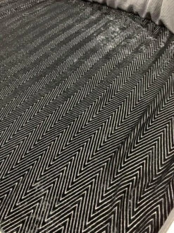 Chevron Cut Velvet - Black -Fabrics And Fabrics Store 7922 2