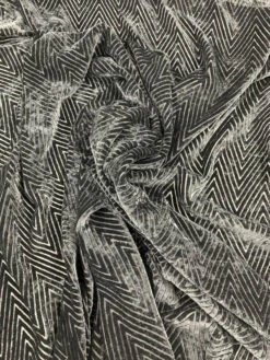 Chevron Cut Velvet - Black -Fabrics And Fabrics Store 7922 3