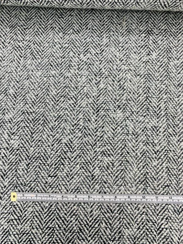 Herringbone Fused-Back Wool Coating - Off-White / Black 7 Herringbone Fused-Back Wool Coating - Off-White / Black - Image 5