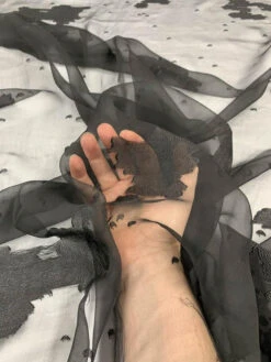 Floral Gradient Fil Coupé Silk Chiffon - Black -Fabrics And Fabrics Store 7964 3