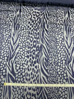 Animal Pattern Burnout Chiffon - Navy Blue -Fabrics And Fabrics Store 7967 3