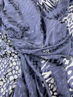 Animal Pattern Burnout Chiffon - Navy Blue -Fabrics And Fabrics Store 7967 4