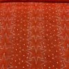 Art Deco Embroidered Cotton Eyelet - Blood Orange