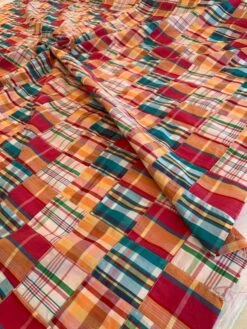 Patchwork Madras Plaid Cotton Shirting - Multicolor -Fabrics And Fabrics Store 8153 3
