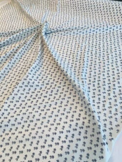 Palm Trees Printed Cotton Poplin - Navy / White 9 Palm Trees Printed Cotton Poplin - Navy / White -Fabrics And Fabrics Store 8155 3