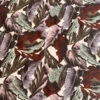 Large Leaf Printed Cotton Twill - Maroon / Lavender / Sage / Pink