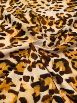 Animal Pattern Printed Cotton Poplin - Brown / Orange / Mustard / Off-White -Fabrics And Fabrics Store 8171 3