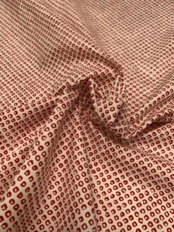 Miniature Animal-Like Printed Cotton Poplin - Maroon / Beige