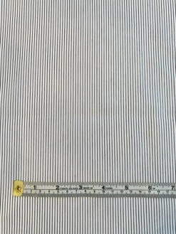 Vertical Pinstripe Yarn-Dyed Cotton Shirting - Navy / White -Fabrics And Fabrics Store 8188 5