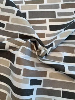 Graphic Bricks Printed Cotton Linen - Grey / Taupe / Tan / Off-White 8 Graphic Bricks Printed Cotton Linen - Grey / Taupe / Tan / Off-White -Fabrics And Fabrics Store 8200 2 7406b2e2 b2eb 4c93 b068 ac96f1371b55