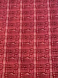 Coach Wavy Gingham Plaid Printed Cotton Micro Terry Knit - Magenta / White