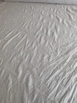 Floral Embroidered Cotton Eyelet - White -Fabrics And Fabrics Store 8315 3