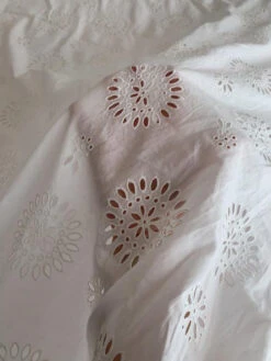 Floral Embroidered Cotton Eyelet - White -Fabrics And Fabrics Store 8315 4