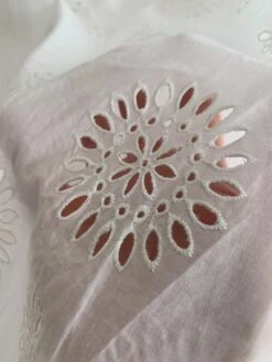 Floral Embroidered Cotton Eyelet - White -Fabrics And Fabrics Store 8315 5