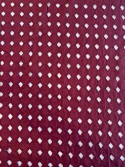 Geometric Embroidered Cotton Eyelet - Maroon -Fabrics And Fabrics Store 8327 1