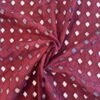 Geometric Embroidered Cotton Eyelet - Maroon