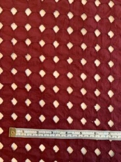 Geometric Embroidered Cotton Eyelet - Maroon -Fabrics And Fabrics Store 8327 5