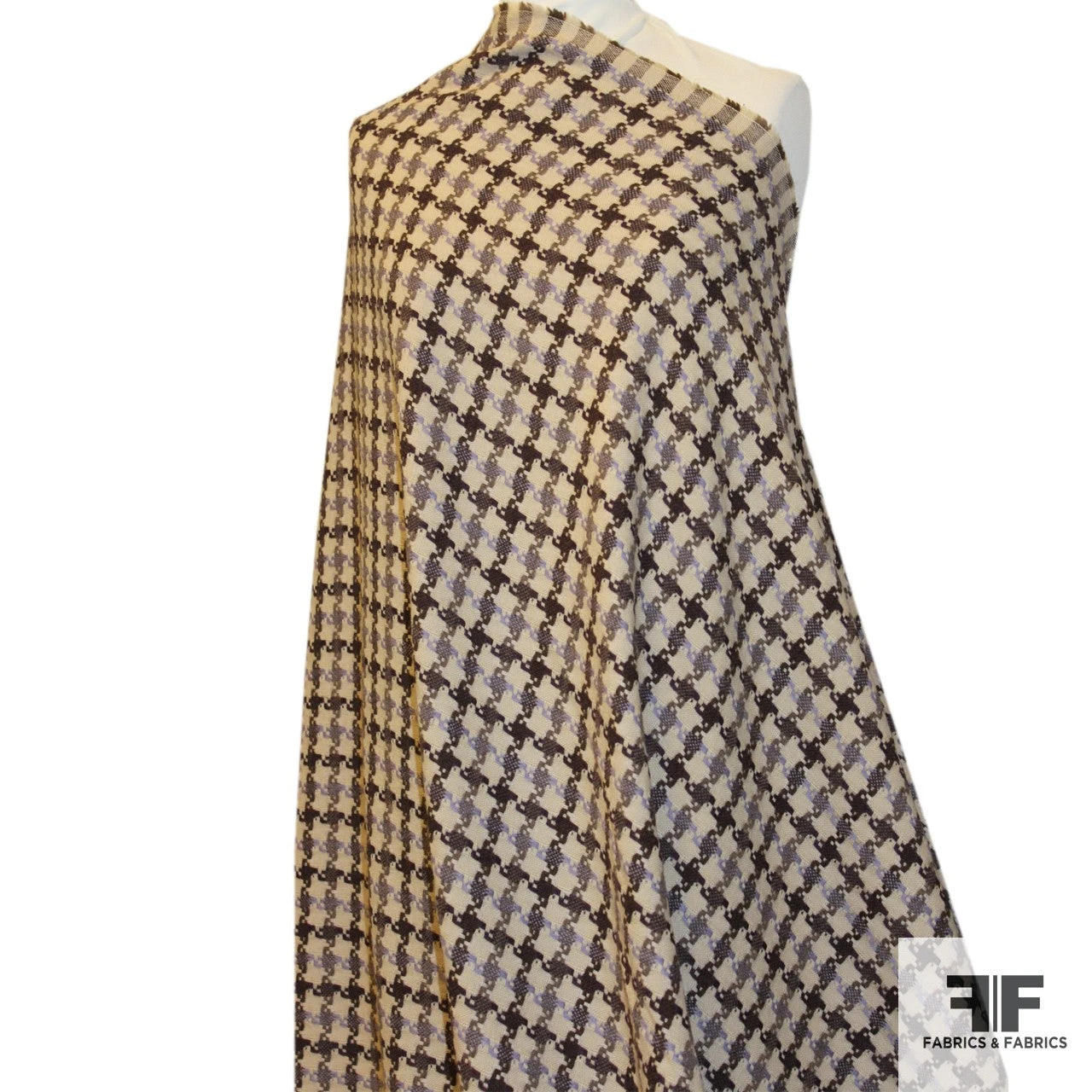Wool Houndstooth - Brown/Purple 6 Wool Houndstooth - Brown/Purple - Image 4