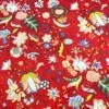 Holiday Floral Printed Cotton Sateen - Red / Multicolor -Fabrics And Fabrics Store 8392 1