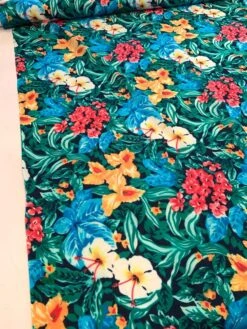 Tropical Floral Printed Cotton Lawn - Multicolor -Fabrics And Fabrics Store 8398 1