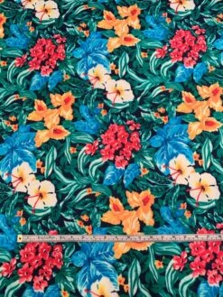 Tropical Floral Printed Cotton Lawn - Multicolor -Fabrics And Fabrics Store 8398 4