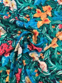 Tropical Floral Printed Cotton Lawn - Multicolor -Fabrics And Fabrics Store 8398 6
