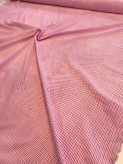 Plaid Semi-Seersucker Cotton Shirting - Magenta / White / Red -Fabrics And Fabrics Store 8488 4