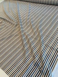 Vertical Striped Yarn-Dyed Cotton Shirting - Brown / Tan / Grey / White -Fabrics And Fabrics Store 8500 3