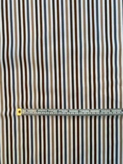 Vertical Striped Yarn-Dyed Cotton Shirting - Brown / Tan / Grey / White -Fabrics And Fabrics Store 8500 4