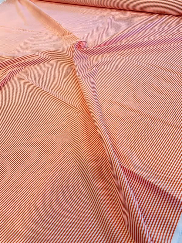 Ralph Lauren Italian Extra Fine Yarn-Dyed Cotton Shirting - Orange / White 5 Ralph Lauren Italian Extra Fine Yarn-Dyed Cotton Shirting - Orange / White - Image 3