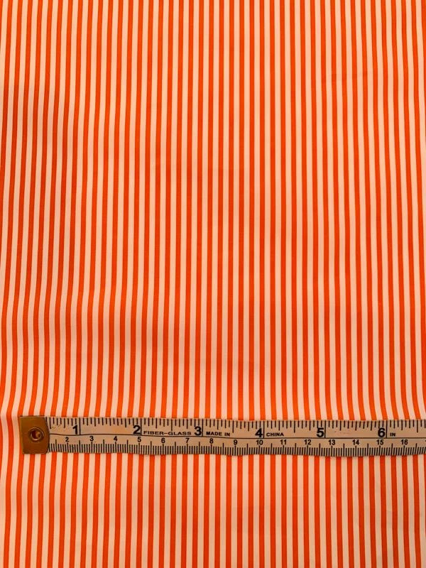 Ralph Lauren Italian Extra Fine Yarn-Dyed Cotton Shirting - Orange / White 6 Ralph Lauren Italian Extra Fine Yarn-Dyed Cotton Shirting - Orange / White - Image 4