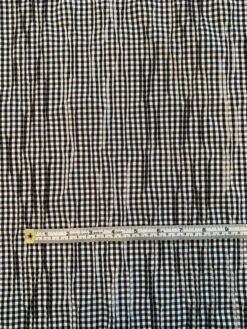 Gingham Check Cotton Shirting With Gathered Pleating - Black / White 15 Gingham Check Cotton Shirting With Gathered Pleating - Black / White -Fabrics And Fabrics Store 8519 6