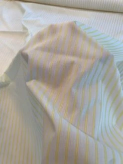 Japanese Vertical Striped Cotton Shirting - Yellow / White -Fabrics And Fabrics Store 8521 3