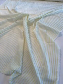 Japanese Vertical Striped Cotton Shirting - Yellow / White -Fabrics And Fabrics Store 8521 5